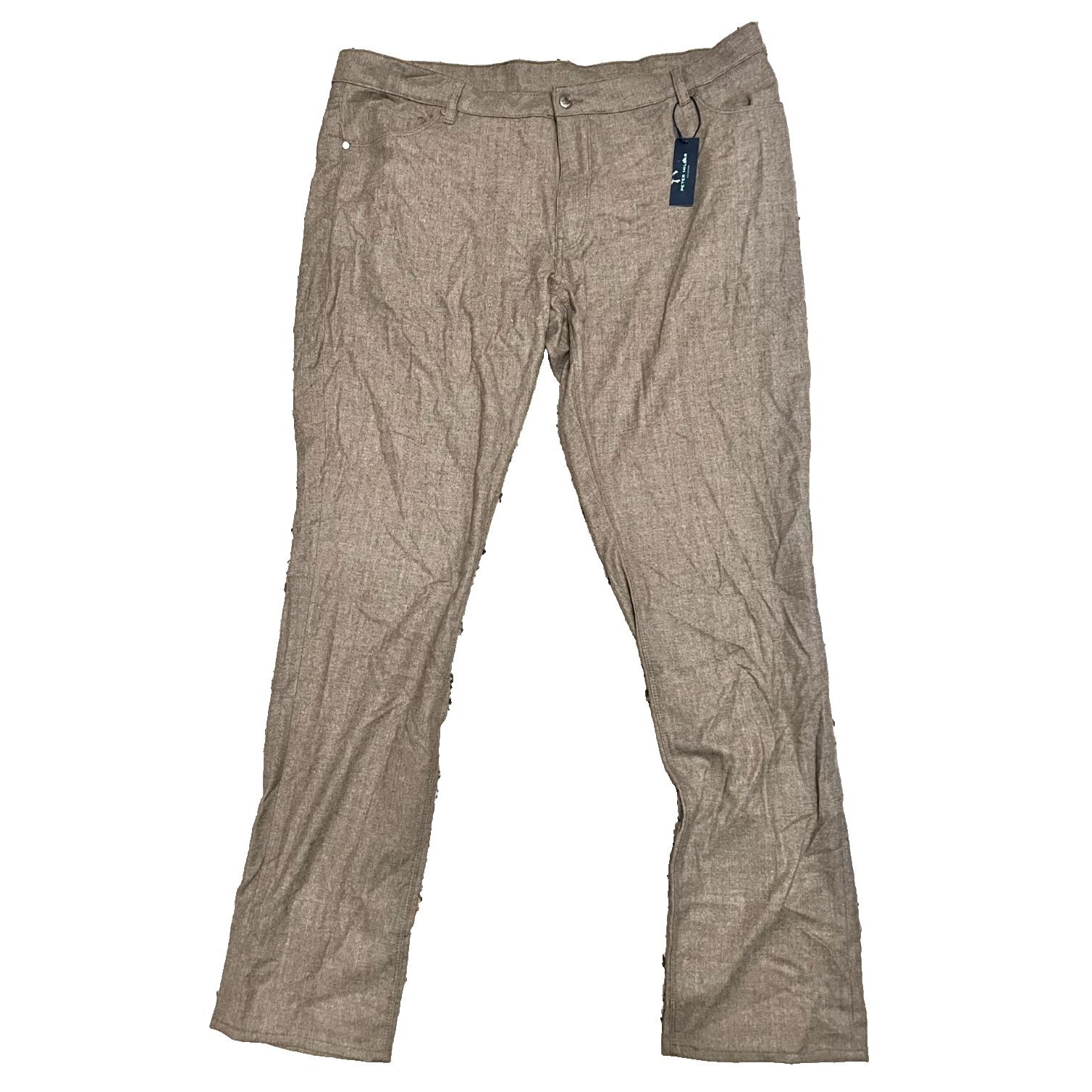 Nwt $278 Peter Millar Collection Men’s 44 100% Wool Pants Slacks Brown Birch
